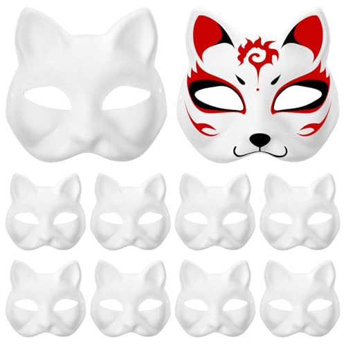 Máscaras en blanco de papel para pintar disfraces personalizados sin diseño