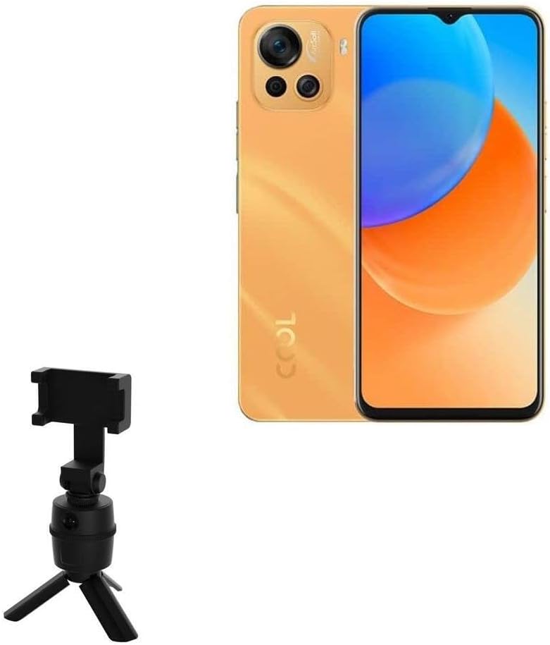 BoxWave Stand and Mount Compatible with Coolpad Cool 20 Pro - PivotTrack Selfie Stand, Facial Tracking Pivot Stand Mount - Jet Black