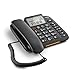 Gigaset DL380 Telefono Fisso, Ampio Display, Grandi Tasti Ergonomici, Visualizzazione Chiamata Tramite LED, Nero [Italia]