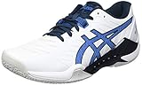 Reaktionsstarkes Tragegefühl ASICS Herren Blast FF 2 Indoor Court Shoe, White/Reborn Blue, 45 EU
