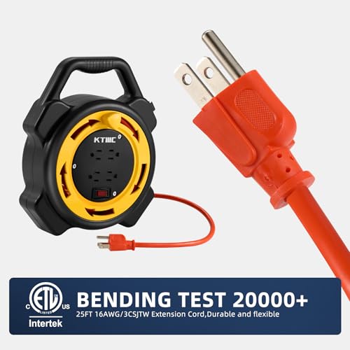 Carrete de cable KTMC 25 pies -50% con disyuntor y certificación UL