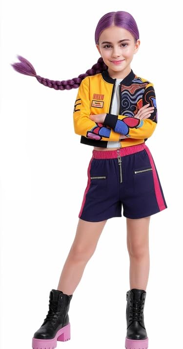 Yo! Party Disfraz K-Pop Rumi Morada Infantil (Talla 13-15 años)