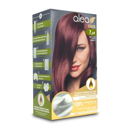 ALEA - Tinte Pelo Mujer - Alea Color - Nº 7.69 K - Color Rubio Violín - Coloración Permanente en Crema - con Aceite de Argán y Macadamia - Cobertura de Canas - Máxima Protección y Cuidado