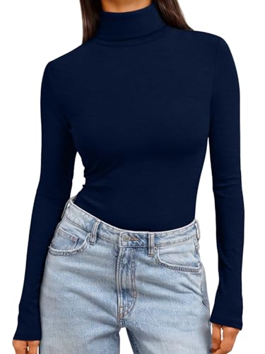 Image of Trendy Queen Women's Turtleneck Long Sleeve Shirts Basic Underwear Tops Winter Clothes 2026