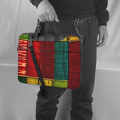 Sac pour ordinateur portable à imprimé patchwork africain multicolore
