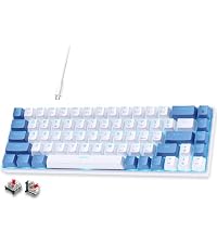 Amazon | Abucow 65％メカニカルゲーミングキーボード 青軸 有線