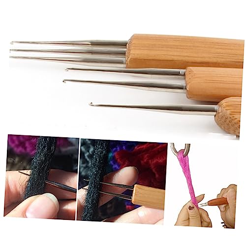 ADOCARN Conjunto De 3 Peças Crochê Dreadlock Ferramentas Agulhas De Crochê Para Dreadlocks Ferrament