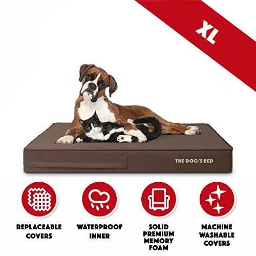 The Dogâs Bed Orthopedic Memory Foam Dog Bed, XXXL Grey/Black 64×44, Pain Relief for Arthritis, Hip & Elbow Dysplasia, Post Surgery, Lameness, Supportive, Calming, Waterproof Washable Cover The Dogâs Bed Orthopedic Memory Foam Dog Bed, XXXL Grey/Black 64×44, Pain Relief for Arthritis, Hip & Elbow Dysplasia, Post Surgery, Lameness, Supportive, Calming, Waterproof Washable Cover