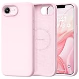GolbinBox Magnetic for iPhone 17e Case & iPhone 16e Case, Compatible with MagSafe, [Soft Anti-Scratch Microfiber Lining], Slim Liquid Silicone Shockproof Protective Phone Case 6.1 inch, Chalk Pink