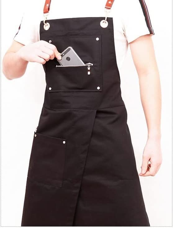 Grembiule da Lavoro, Grembiule per Lavoro, Barber Art Milk Coffee Tea Shop Divise Bar Fiore Uomo Donna Ristorante Chef Grembiule da Lavoro Grembiule for Unghie di Bellezza