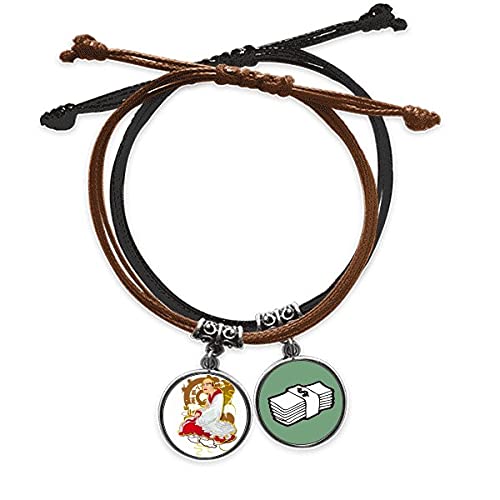 Pulsera budista dieciocho arhats cadena de cuerda para mano contra el estres