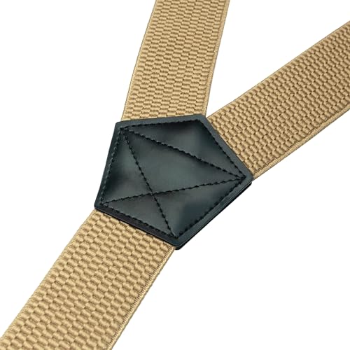 JEMYGINS Hidden Champagne Suspenders for Men Under Clothes with 3 Snap Loop (1.48\" Wide) (6) - Thumbnail 3
