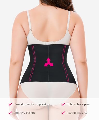 Nebility Waist Trainer for Women Zipper Tummy Control Shapewear Plus Size Waist Cincher Corset Faja Body Shaper Sport Girdle3