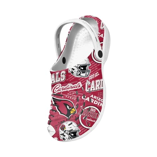 Image of FOCO Arizona Cardinals NFL Mens Historic Print Clog with Strap
