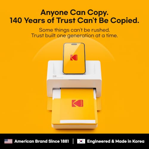 KODAK Dock Plus 4PASS Instant Photo Printer, 4x6” Portable