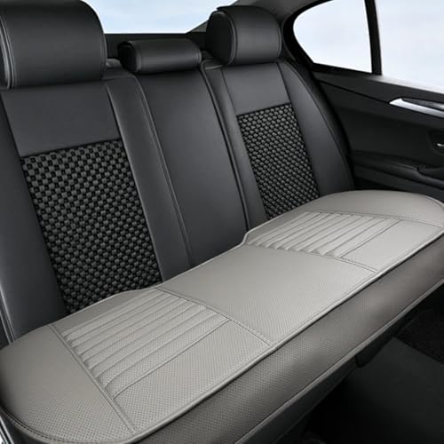 Alfombrilla de asiento de coche delantera de cuero transpirable universal 7