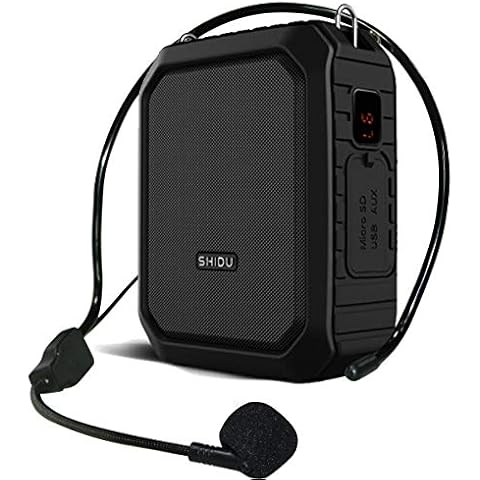 Voice Amplifier Wired Microphone Headset, Durable & Portable Microphone and Speaker with 12 Hours Playtime for Teachers ect, Bluetooth Water-Resistant Speaker for Outdoor/Indoor (Wired Mic Version) Cover