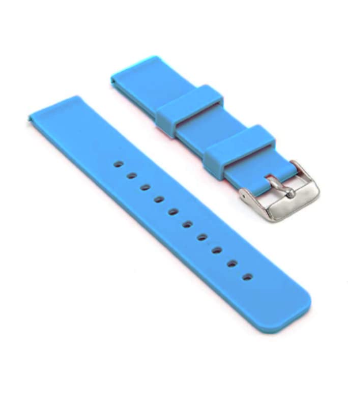 SBWC Rubber Silicon Watch strap 10mm 12mm 14mm 16mm 18mm Blue Rubber Watch Strap For Men And Women With Steel Buckle (18mm) (B0B56PF5JB) Amazon Price History, Amazon Price Tracker