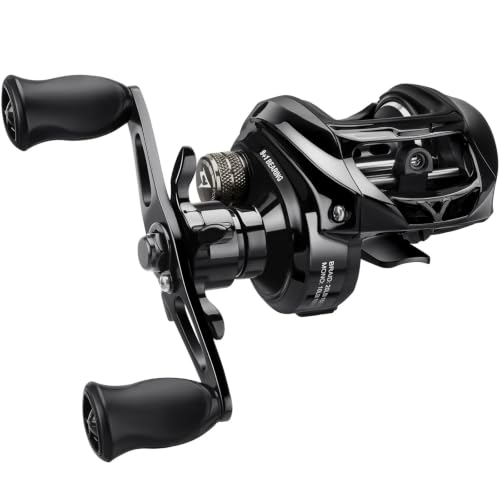 Piscifun Ultra-Light Baitcasting Reel 5.5 oz Compact Low Profile Baitcaster 7.1:1 Gear Ratio 40mm Palm Fit Magnetic Brake Fishing Reel for Creeks Ponds Light Lures & Finesse Bass Right Black