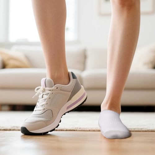 Image of YUEDGE Women's No Show Socks Breathable Invisible Ankle Socks Comfort lightweight Low Cut Socks For Women, 6 Pairs