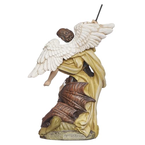 Figura de San Miguel Arcángel de 4 pulgadas para mesa religiosa miniatura 3