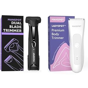 MANSPOT Manscape Body Trimmer for Men, Dual Head Foil Blades Ball Trimmer/Shaver, Pubic Groin Hair Trimmer Waterproof Foil Shaver Mens Grooming Trimmer 90 Minutes Shaving After Fully Charged