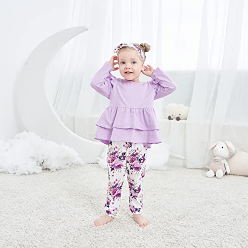 Toddler Baby Girl Clothes Outfits Clothing Infant Ruffle Top Pants Cute Winter Fall Spring Outfit Sets for Girls2