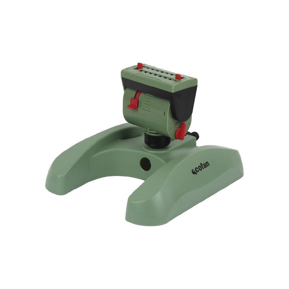 Cofan Irrigatore oscillante Multifunzione | 16 ugelli | Ideale per Il Giardino | Copertura Regolabile