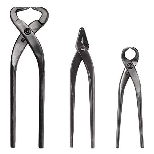 BambooMN Bonsai 3 Piece Set, Trunk Splitter, Jin Pliers, and Root Cutter, Bonsai Trimming, Beginner...