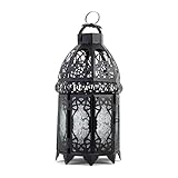 Gifts & Decor Lattice Lantern Candle Holder Home Wedding Decor, Black