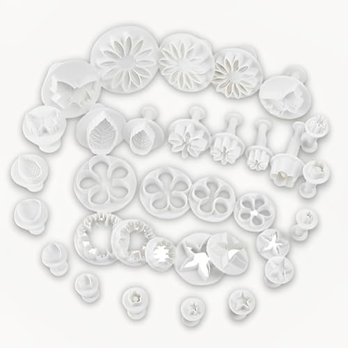 SYGA Flower Fondant Cake Sugarcraft Decorating Kit Combos (Cookie Cutter) Set of 33