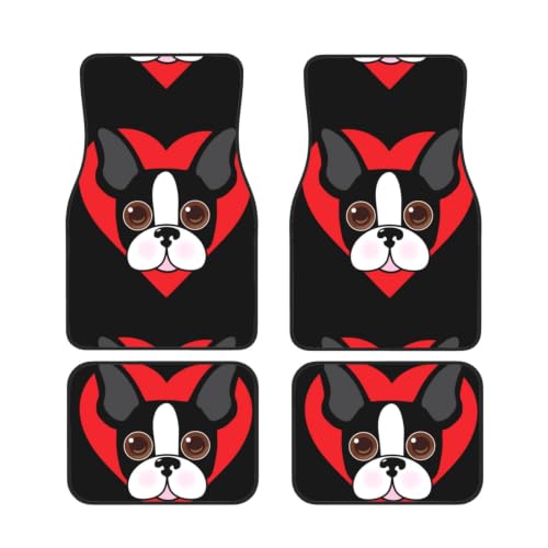 Alfombrillas para coche antideslizantes de Boston Terrier que evitan manchas y suciedad