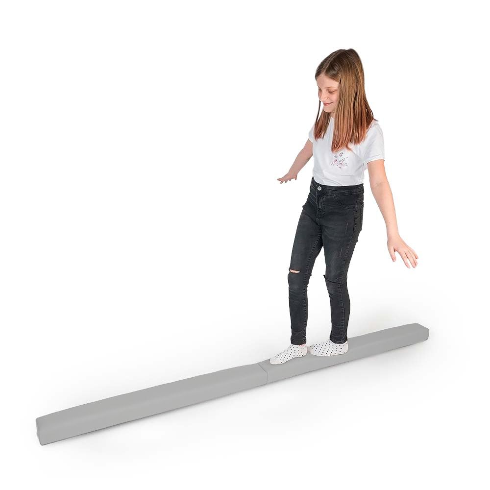 MAMOI® Gymnastikbalancebalken, klappbar, Kunstleder, 200 cm, rutschfest, weiche Oberfläche, Heimtraining, bis 180 kg Belastbarkeit