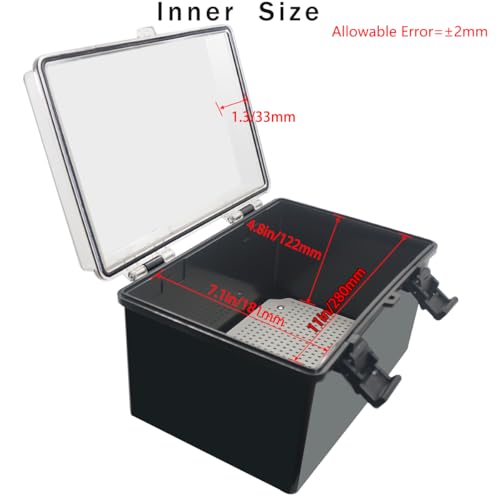 Boîte de jonction IP67 étanche avec couvercle transparent à charnière - 3
