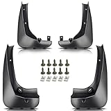 YHTAUTO Set of 4 Mud Flaps Splash Guards Accessories Replacement for BMW X3 2011-2016 F25 Series, Front and Rear LH RH, Black