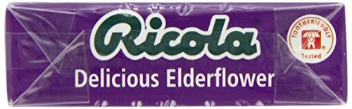 Ricola Cough Lozenges Sugar-Free Refreshment Swiss Herbal Candies - Delicious Elderflower, 1.59 oz ℮ 40 g