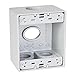TayMac SB475WH Weatherproof Box, 1-Gang, (4) 3/4-Inch Outlets, White