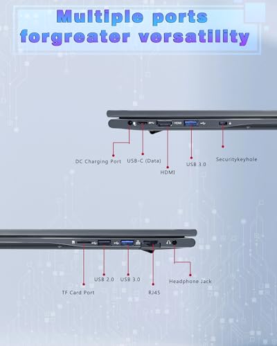 Image of MYW 17.3 inch Laptop Computers, 3500U (Up to 3.7GHz),8GB DDR4 RAM 512GB SSD,1920 * 1080, Type-C(Date), WiFi5,BT,RJ45,Dual Stereo Speakers, Backlit Keyboard