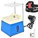 Portable Glass Grinder, 4200RPM UK Plug 220V Electric Stained Glass Grinding Machine with Acrylic Baffle and 5/8" Grinder Bits, Automatic Art Grinding Tool for Glass, Marble, Jewelry, Ceramics