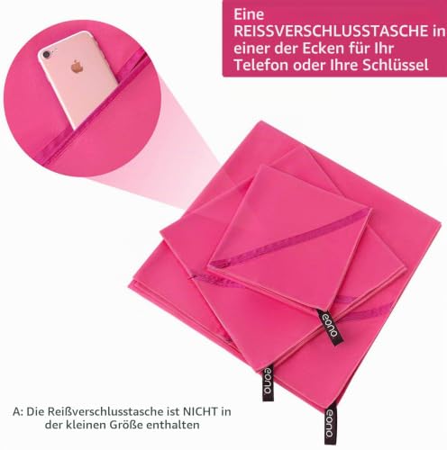 Eono Mikrofaser Handtuch, Ultra Saugfähig, Schnell Trocknend, Super Leicht – Ansicht 5