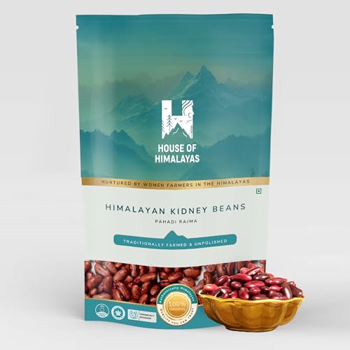 Image of House of Himalayas Pahadi Rajma, Red Kidney Beans from Uttarakhand, Creamy Texture, Nutty Flavour, High Protein and Fibre, Organic and Unpolished, 500g