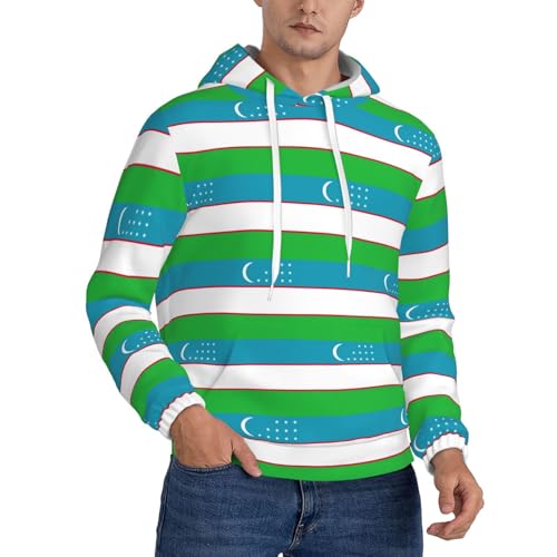 Sweat à capuche République d'Ouzbékistan EdWal pour homme avec grande poche