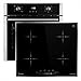 Produktbild KKT KOLBE Autarkes Herdset: 60cm Einbau-Backofen EB8005ED + 59cm Induktionskochfeld KF5900IND-ED/Heißluft/Grill-/Bratsystem/Timer/Edelstahl/LED-Display / SET8005KF5900IND-ED