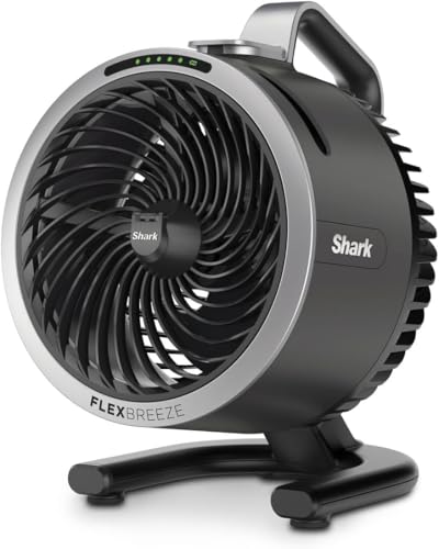 Shark FlexBreeze HydroGo Portable Wireless Fan Handheld Mist Fan Quiet Durable Cordless Compact 5 Speed Settings Anthracite FA050EU