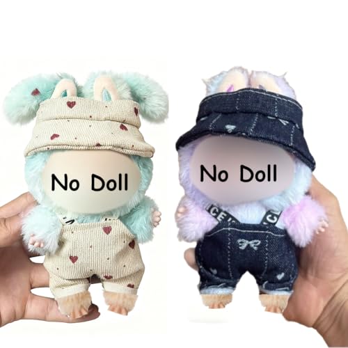 Idée cadeau : vêtements de poupée de 17 cm avec chapeau et salopette bleue pour enfant