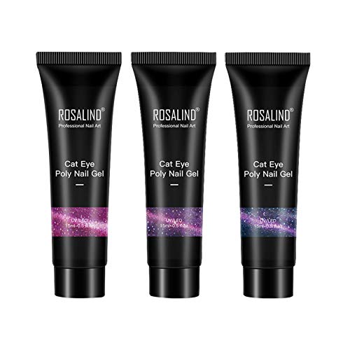 Poly Nail Gel Set, Poly Nail Gel Set Glitter Nagelverlängerungsgel Cat Eye Enhancement Gebäude für Nagel French Art… – Bild 3