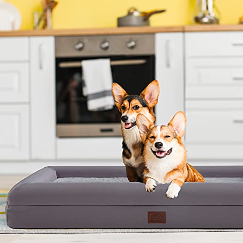 Eterish Orthopedic Dog Bed for Large Dogs (4 inches Thick) XL Grey - Image 3