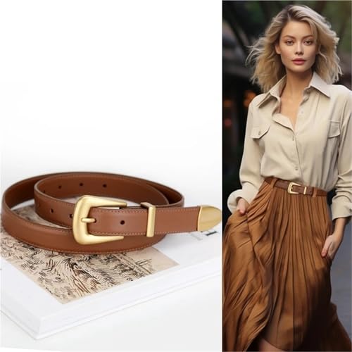 Genuine Leather Belt For Women Burgundy Leather With Gold Metal Buckle Casual Belts For Jeans Dresses2