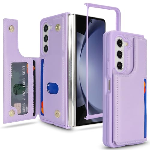 Housse Samsung Galaxy Z Fold 5 avec blocage RFID anti-piratage et porte-cartes intégré