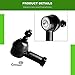 SCITOO 8pcs Front Suspension Kit Lower Control Arm w/Ball Joint Inner Outer Tie Rod End Stabilizer Sway Bar Link Fit 2006-2011 For Ford Focus K80408 K80407